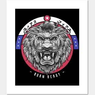 Born Ready Fighter Lion's Head Posters and Art